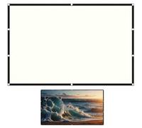 Projector Screen, Portable Movie Theater Screen, Projection Cloth, with Hooks, Easy Installation, 60 inch 16:9 Outdoor Foldable Movie Cloth for Outdoor School Home Office Theatre Cinema