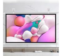 projector screen， Projection Screen Manual Pull Down 4:3/16:9 Multiple Sizes White(0.16875,60")