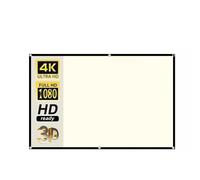 Projector Screen, Projection Screen White Grid Anti-Light 16:9 for Home Portable Reflective Cloth(100 inch)