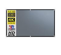 Projector Screen, Projector Screen 16:9 Metal Anti Light 84 100 120 130 Inch Gray Optical Coating Portable Reflective Canvas Projection(133 inch)