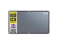 Projector Screen, Projector Screen 16:9 Metal Anti Light 84 100 120 130 Inch Gray Optical Coating Portable Reflective Canvas Projection for Home Theater(60 inch)