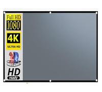 Projector Screen, Projector Screen 16:9 Metal Grey Anti-Light 100 Inch Black Ed With Metal Hook Reflective Cloth Outdoor Movie Screen,