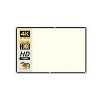 Projector Screen, Projector Screen 16:9 White Grid Anti Light Curtain HD High Brightness Foldable Reflective