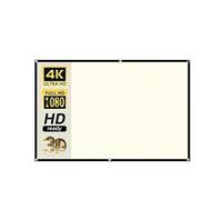 Projector Screen, Projector Screen 16:9 White Grid Anti Light Curtain HD High Brightness Foldable Reflective