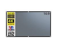 Projector Screen, Projector Screen 30-133 Inch Metal Grey Anti-Light 16:9 Portable Black Border With Holes Home Outdoor Projection(84 inch)