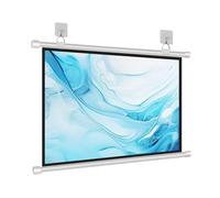 Projector Screen, Projector Screen Manual Pull Down Wall Mounted White 40-72 Inch 4:3 16:9(0.672916667,60")