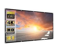 Projector Screen, Projector Screen Portable Movie Screen For Outdoor Indoor Foldable Wrinkle Free Screen Support Front Rear Projection(150 inches)