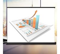 Projector Screen,Projector Screen Pull Down, Manual Pull Up Projection Screen Floor Standing Projector Screens Table Top Screen Portable 4K HD Movie Screen 20in