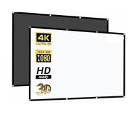 Projector Screen, Projector Screen White Milk Shred Black Background Wrinkle-Free Design(150 inch)
