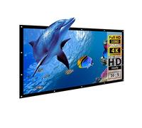 Projector Screen, Salange Outdoor Simple Portable Screen 16:9 Travel Front & Rear projection screen Night Super thin Projection Screen(100 inch)