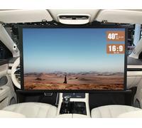 Projector Screen Small for Car, 40 inch 16:9, 4K HD, Portable Projection Screen Retractable, Manual Pull Down and Roll Up Mini Screen, Fitting Car, SUV, RV and More (Manual Rolling)