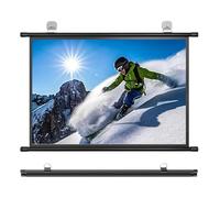 projector screen, Wall Mounted Manual Pull Down Projector Screen 30 to 72 Inch 4:3 & 16:9 Black Frame(0.672916667,72")