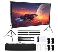 Projector Screen with Stand 100 Inch, 16:9 Portable Movie Screen