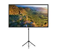 Projector Screen with Stand, Outdoor Projector Screen 80 Inch 16:9 and Tripod Stand, Portable Projection Screen with 1.2 Gain, Lightweight and Compact, Easy Setup, Idea for Home Cinema, Garden Party.