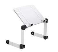 Projector Stand Projector Bracket Desktop Placement Table Adjustable Telescopic Triangle Bracket Small Storage Tray No Punching Raised Base Projector Mount for Wall(White)