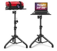 Projector Stand,Projector Stand Tripod Laptop Tripod Stand Height 24.4" To 46" Laptop Floor Stand For Dj Equipment, Outdoor Movies, Office, Home, Stage Or Studio (Black)