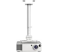 Projector Stand TV Projector Bracket,Multifunctional Extended Adjustable Telescopic Fixed Hanging Hanger TV Wall Bracket,White-0.5-1M