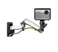 Projector Stand Universal Projector Wall Mount Gas Spring Full Motion 2-7kg Mini Projector Mount Small Projector Holder with 6mm Screw Projector Mount for Wall(Silver)