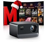 Projector with WiFi and Bluetooth: [1400 ANSI /Ai Auto Focus/800+ Real Apps/Auto 4P Keystone /for Netflix] Outdoor Projector, 1080P Smart-Portable-Mini-Movie-Projector, Lisowod L03Pro