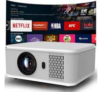 Projector with WIFI and Bluetooth, 4K 1080P Smart Movie Projector 600 ANSl Auto Keystone Quad-Core Compatible for iOS/Android/USB/HDMI/TV Stick