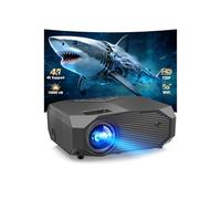 Projector with WiFi and Bluetooth, Native 1080P Outdoor Portable Movie Projector, 50%-100% Zoom, 400" Display, 4K Projector Compatible with HDMI/USB/PC/TV/PS5/DVD/Android/iOS(Dark Gray)
