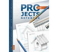 PROJECTS Notebook 2-in-1: Two Grids Graph Paper Notebook - Engineering Grid and Isometric Grid (Wide-Angle) for Easy Drafting, 3D Drawing, Sketching | 8.5" x 11" | Woodworking Style