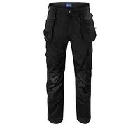 Projob Mens Stretch Plain Cargo Trousers (34S) (Black)