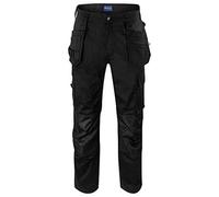 Projob Mens Stretch Plain Cargo Trousers (38R) (Black)
