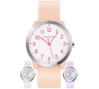 PROKING Kids Analog Watch for Girls Boys Children Teens,5-18 Years Old,Learning Time and Easy to Read,Minimalist Wrist Watch with Soft Band,5ATM Waterproof, Pink-1, Analog Watch,Quartz Movement