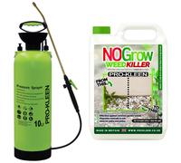 ProKleen 10L Pump Pressure Garden Sprayer & NOGrow Weed & Moss Killer 5L in Green ProKleen Green