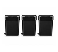ProKleen 22L Black Sanitary Waste Bin with Foot Pedal x3 | Size: 3 Pack ProKleen Black 3 Pack