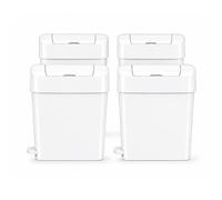ProKleen 22L Sanitary Waste White Bin with Foot Pedal x4 | Size: 4 Pack ProKleen White 4 Pack