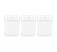 ProKleen 22L Sanitary Waste White Bin with Foot Pedal xx3 | Size: 3 Pack ProKleen White 3 Pack