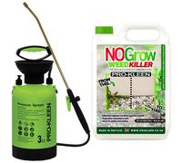 3L Pump Pressure Garden Sprayer & NOGrow Weed & Moss Killer 5L3L Pump Pressure Garden Sprayer & NOGrow Weed & Moss Killer 5L ProKleen Green One Size