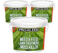 ProKleen 4 in 1 Weed & Feed Lawn Treatment with Moss Killer - 3 x 2.5KG in Green ProKleen Green