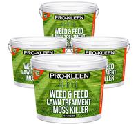 ProKleen 4 in 1 Weed & Feed Lawn Treatment with Moss Killer - 4 x 2.5KG in Green ProKleen Green