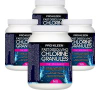 ProKleen Fast Dissolving Stabilised Chlorine Granules - 4 x 1 KG in Clear ProKleen Clear