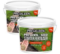 Pre Lawn & Seed Starter NPK Grass Growth Fertiliser 2 x 2.5KG ProKleen Green One Size