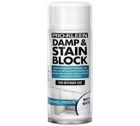 ProKleen Pro-Kleen Damp & Stain Block Spray Primer - Covers Damp, Mould, Grease & Rust Stains 500ml
