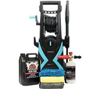 ProKleen Pro-Kleen Electric Jet Washer 2.2kW 165 Bar 8M Hose 5L Cherry Snow Foam, Snow Foam Lance & Microfibre Cloths and Wash Mitt