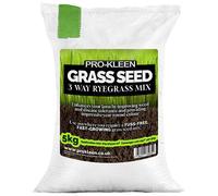 ProKleen Pro-Kleen Grass Seed 3 Way Ryegrass Mix 5kg Premium Lawn Seed Hard Wearing, Fast Germination