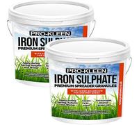 ProKleen Pro-Kleen Iron Sulphate Spreader Granules, Covers up to 100m2, For Grass Green Up, Ferrous Sulphate Dry Powder 2x 2.5kg