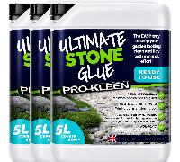 ProKleen Pro-Kleen Ultimate Stone Glue 15L (Covers 240 ft2) - Stone Glue Binder For Gravel, Stones, Slate & Mulch