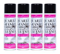 Pro-Kleen Quartz, Granite, Marble and Natural Stone Cleaner 4 x 500ml - Non-Abrasive & Streak Free - Cleans, Polishes & Protects for Kitchens, Bathrooms & More - Provides Long-Lasting Protection