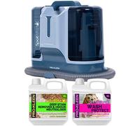 ProKleen Spot Cleaner Carpet Washer 650W and 1L Deep Stain Carpet Shampoo and 1L Wash and Protect, 1.8L Tank