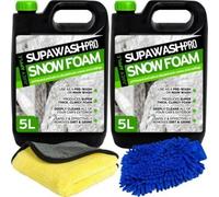 ProKleen SUPAWASH-PRO Apple Snow Foam Car Shampoo 10L with 1 x Microfibre Cloth & 1 Microfibre Wash Mitt
