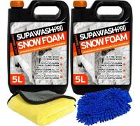 ProKleen SUPAWASH-PRO Orange Snow Foam Car Shampoo 10L with 1 x Microfibre Cloth & 1 Microfibre Wash Mitt