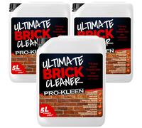 Pro-Kleen Ultimate Brick Cleaner 3 x 5L - Removes Dirt, Grime, Black Spots, Stains & More - Restores Colour - Child & Pet Safe - Concentrated Formula - Covers 120m2