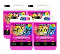 ProKleen Wash & Wax Car pH Neutral Shampoo with Carnauba Wax Bubblegum 4 x 5L in Clear ProKleen Clear