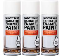 ProKleen White Gloss Heat Resistant Radiator Enamel Paint 400ml x3